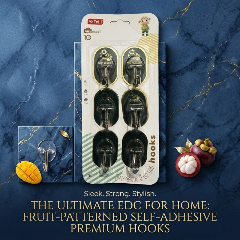 Premium Decorative Glitter Self-Adhesive Hook Pack